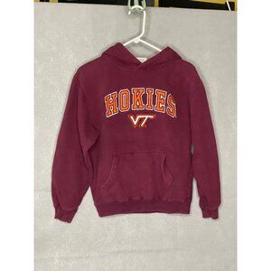 Colosseum Athletics VT VA Hokies Youth Hoodie Size Large Maroon Orange Cotton